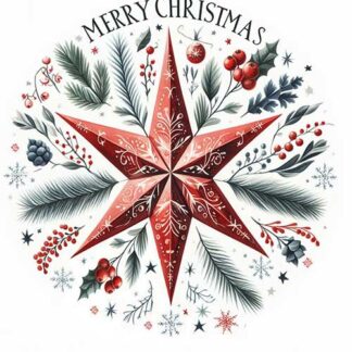 Card: Christmas star card with ornament