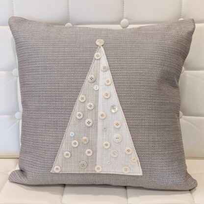 Cushion: Holiday tree with buttons cushion PAIR