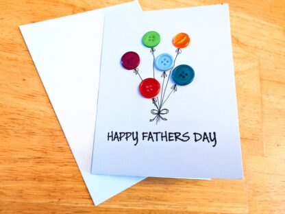 Happy Father’s Day Balloon Button Greeting Card