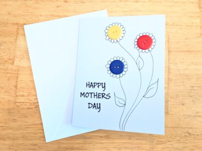 Happy Mother’s Day Button Flower Greeting Card
